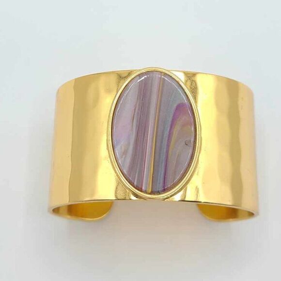 J Crew Oval Acetate Cuff Bracelet Small - Picture 6 of 7